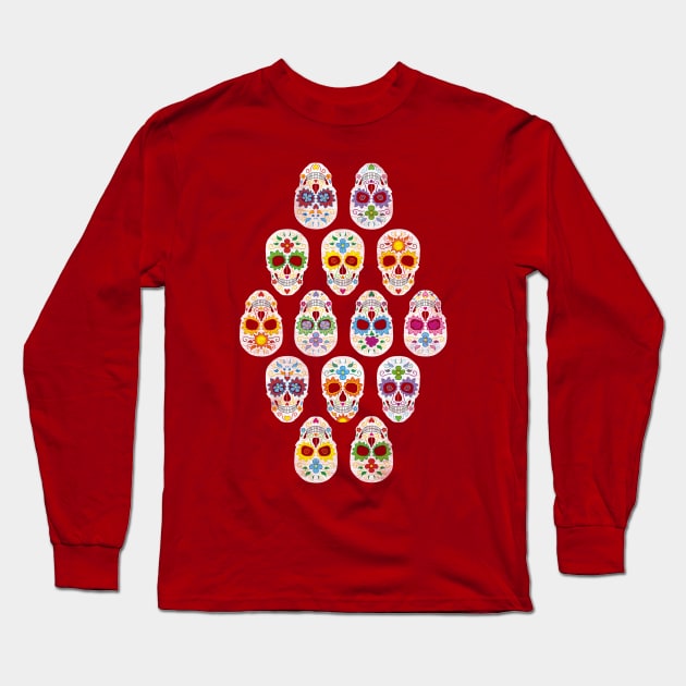 Dia de los muertos 2 Long Sleeve T-Shirt by ewdondoxja